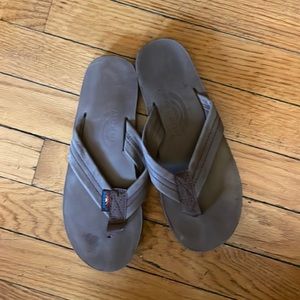 Rainbow Brand Leather Flip Flops Sandals Size 5/6